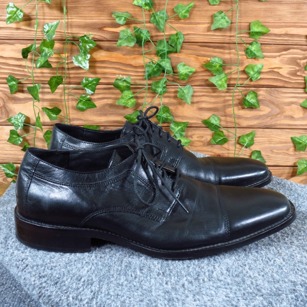 Johnston & Murphy J. Murphy Mens Cap Toe Derby Size 9M Formal Dress Shoe Black - Picture 4 of 9